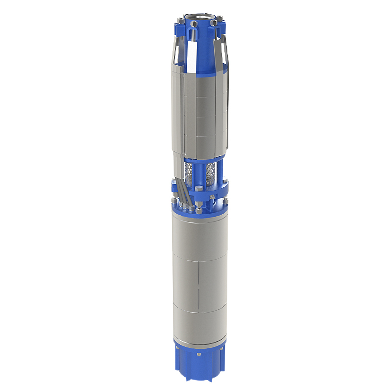 Насос скважинный центробежный CRS 10-100/3 нро, 3x380 В, 50 Гц, ном мощность 22 кВт, ном ток 53 А, присоед к напор трубопроводу фланцевое DN150, ном подача 100 м³/ч, ном напор 60 м, обсадная труба dвн ≥ 250 мм, длина агрегата 1765 мм, Ливнынасос