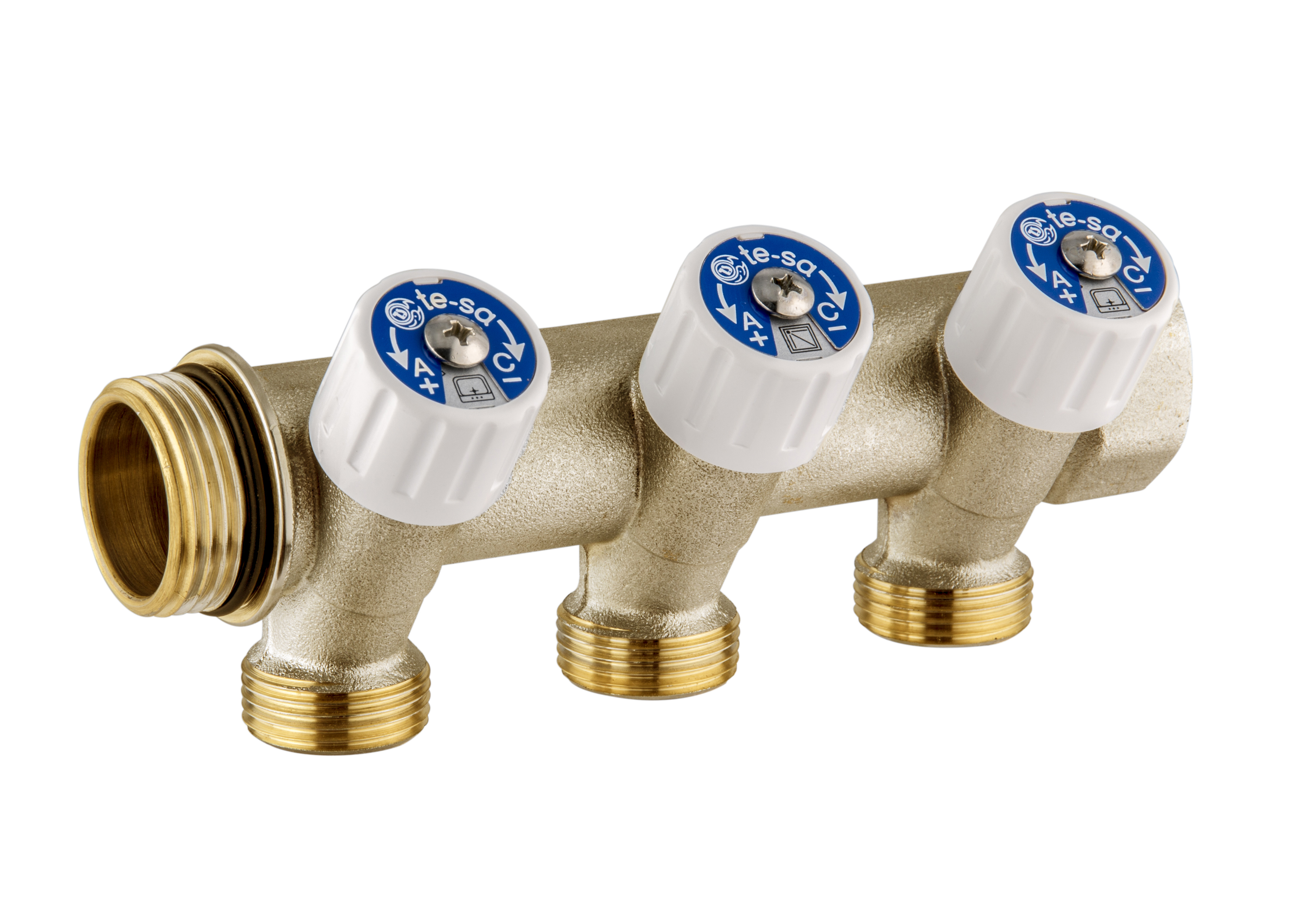 Usystems коллектор SH 1" с вентилями НР/ВР 4x1/2"НР, ц/ц 50мм '3И