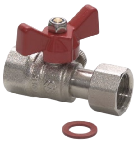 Кран шаровой для подключения манометра MVI 1/2"BРx1/2"BР PN16