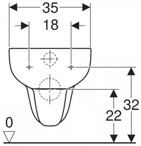 Подвесной унитаз вертикальный смыв Geberit Smyle: T=54см, Белый