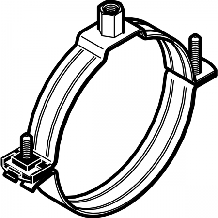 Хомут с соединительной муфтой M8/M10: di=63мм, Geberit