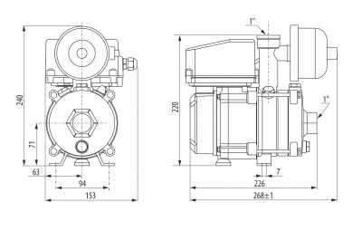 Станция водоснабжения с частотным регулированием Joker1-100VS, 1*230V, 50Гц, 830Вт, 5,7А, H-48М