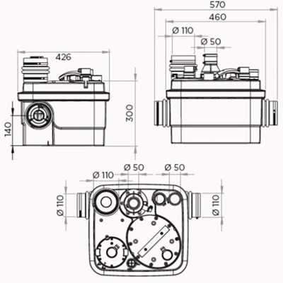 Канализационная станция SFA SANICUBIC 1 IP68 NM