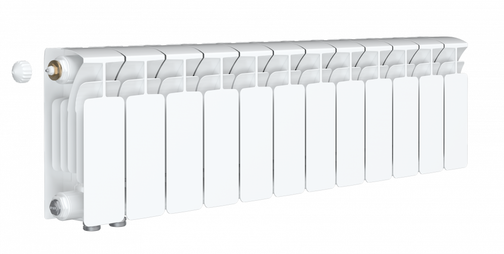 Радиатор биметаллический Rifar Base Ventil  200/12, левое подключение (без H-образного узла)