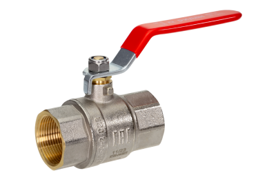 Шаровой полнопроходной кран BVR-R DN65 PN25, Т= 120 °С, внутренняя резьба, рукоятка, корпус-латунь, Ридан
