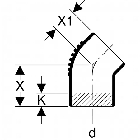 Отвод Silent-db20: 45°, d=160мм, Geberit
