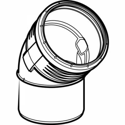Отвод Geberit Silent-PP: 45°, d=40мм