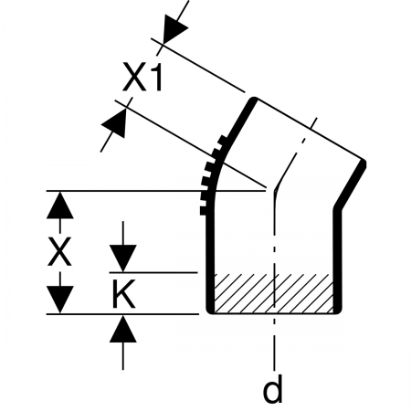 Отвод Silent-db20: 30°, d=160мм, Geberit