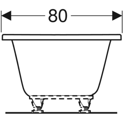 Прямоугольная ванна Geberit Renova, Duo: L=180см, B=80см