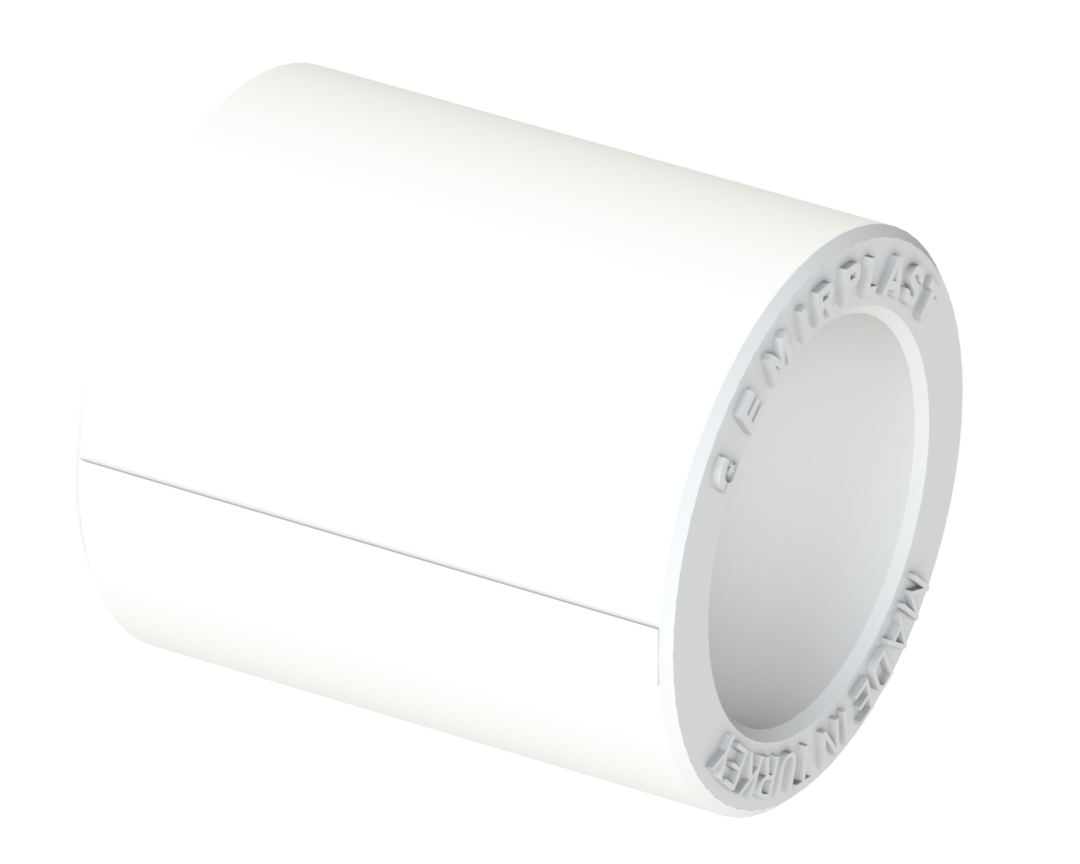 Муфта PP ВВ Dу 75 - белый, SPL-EmirPlast