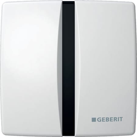 Система электронного управления смывом писсуара Geberit, питание от сети, защитная крышка из cплава на основе цинка, Basic: Альпийский белый