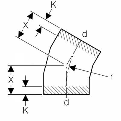Отвод сегментный Geberit PE: 30°, d=315мм