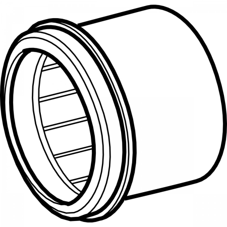 Переходная муфта PE: d1=90мм, d2=110мм, Geberit