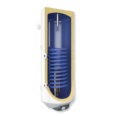 Горизонтальный, настенный, комбинированный водонагреватель ELDOM WH10046SR, с одним теплообменником и ТЭНом, 100 литров