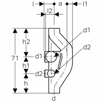 PE Sovent: d=160мм, d1=110мм, d2=75мм, Geberit