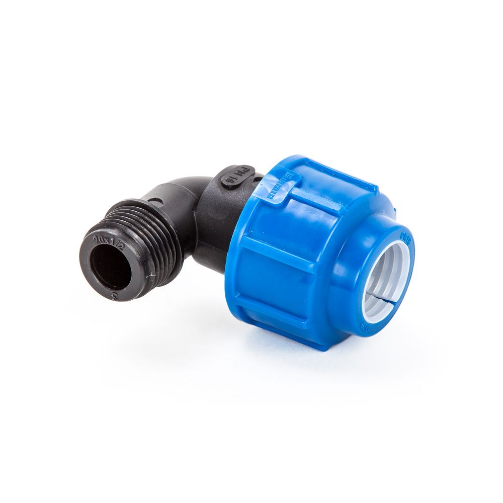 Отвод компрессионный для ПНД труб НР  32 x 1_1/4" (Lammin) 160/20