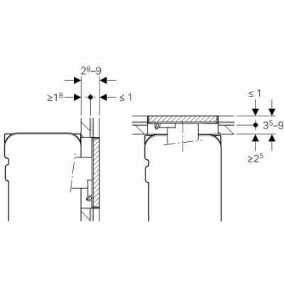 Защитная крышка Geberit Omega, заподлицо, с рамкой: Под заполнение материалом Заказчика