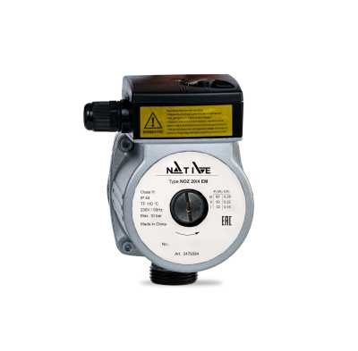 Насос циркуляционный с мокрым ротором NOZ 40/6 EM, 1х230 В, 50 Гц, 500 Вт, вход/выход DN 40 PN 10, корпус-чугун, колесо-синтетический материал, Native