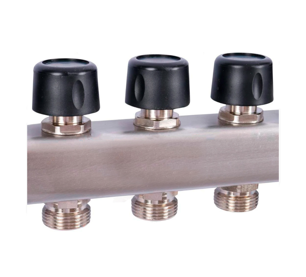UPONOR SMART S КОЛЛЕКТОР С КЛАПАНАМИ СТАЛЬНОЙ, ВЫХОДЫ 5X3/4" ЕВРОКОНУС '1И