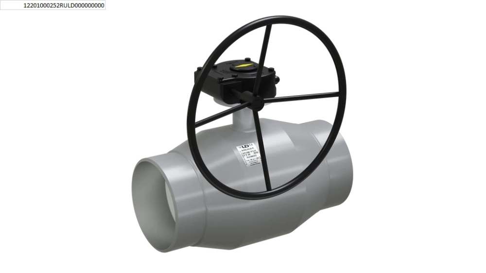 LD Кран шаровый цельносварной, под приварку, с редуктором Dn 250 c эффективным диаметром 200мм, PN 25, с корпусом из стали 20 (КШ.Ц.П.Р.250/200.025.С/П.02)