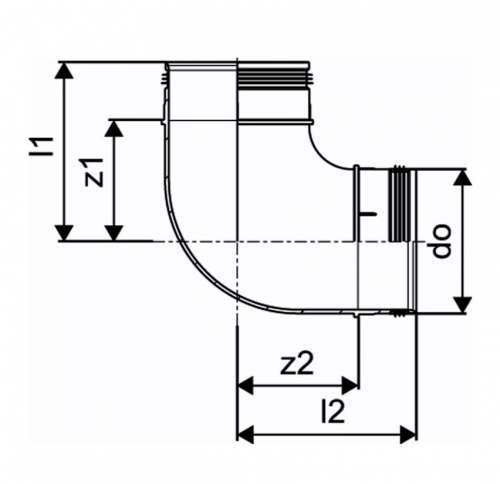 UPONOR VENTILATION ОТВОД 100X90° '1C