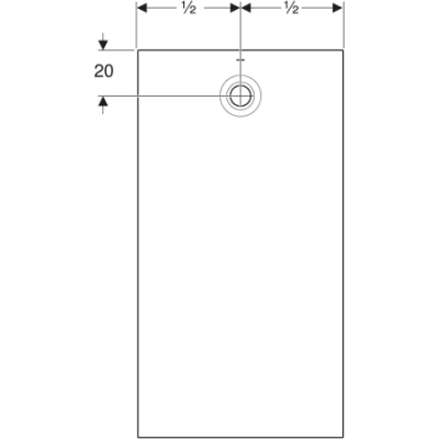 Прямоугольный душевой поддон Olona: 120x70x4см, Белый / Матовый, Geberit