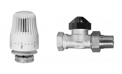 Комплект: 013G7014R_клапан терморегулирующий TR-N DN 15 PN 10, Т=120 °С, прямой, никелированный, с внутренней резьбой; 013G7084R_Термостатический элемент TR 84, жидкостной датчик, для установки на клапаны TR-N и TR-G c присоединительной резьбой М30×1,5, Р