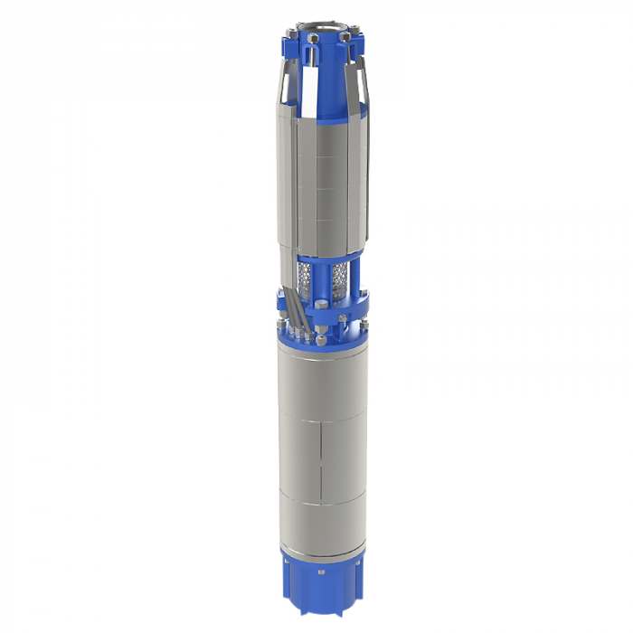 Насос скважинный центробежный CRS 10-140/5 нро, 3x380 В, 50 Гц, ном мощность 45 кВт, присоед к напор трубопроводу фланцевое DN150, ном подача 140 м³/ч, ном напор 90 м, обсадная труба dвн ≥ 250 мм, Ливнынасос