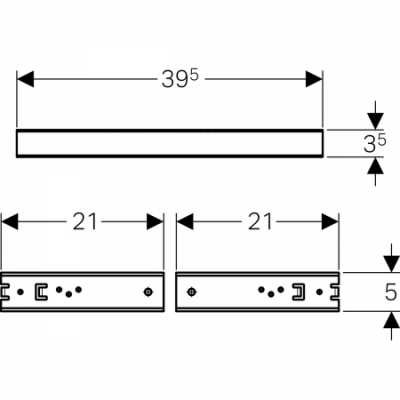 Крепление Geberit Duofix для умывальника с расстоянием между точками крепления 38–58 см