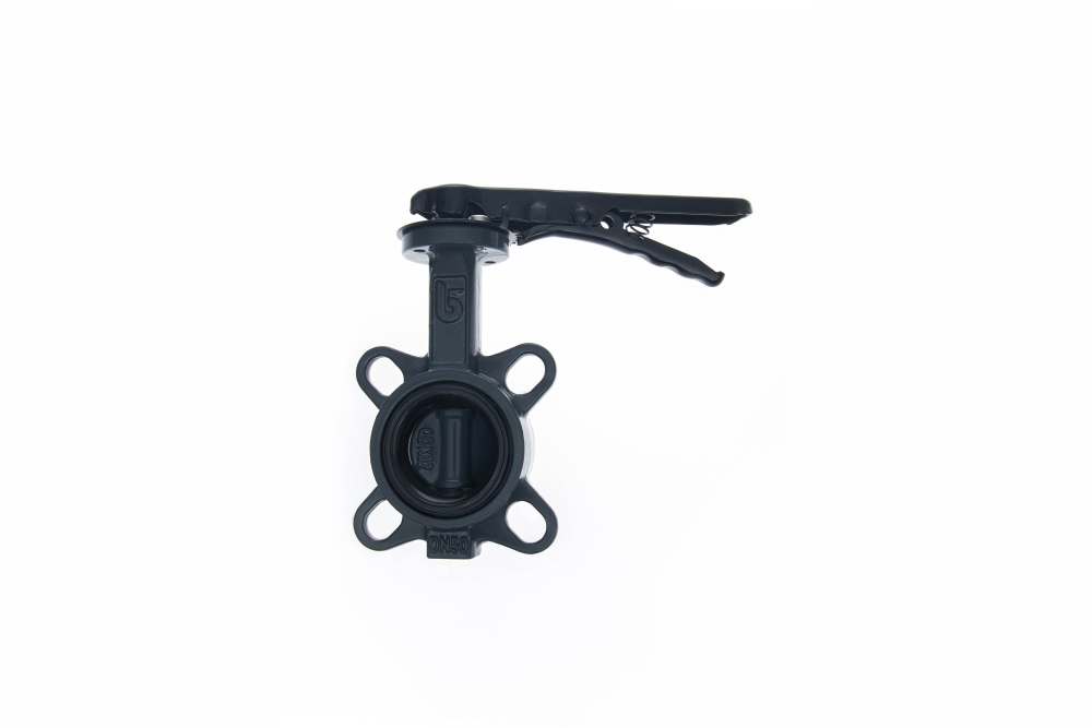 Затвор дисковой с рукояткой ЗДМ DN 65 PN 16, Т= - 15°C до 120 °С, межфланцевый, EPDM, корпус-чугун, диск-чугун, Ридан