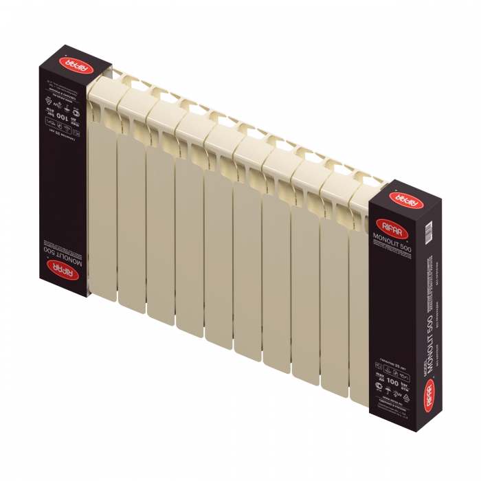 Радиатор биметаллический Rifar Monolit 3/4 500/14 Айвори