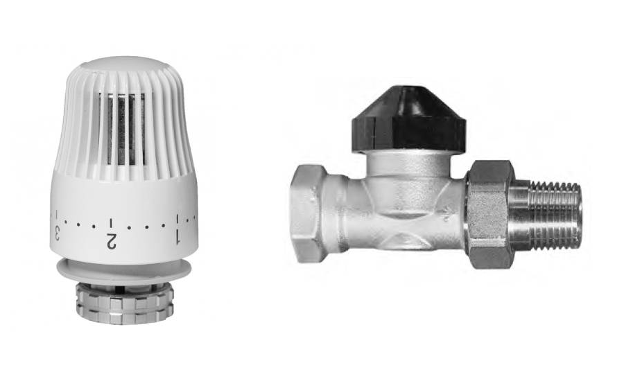 Комплект: 013G7014R_клапан терморегулирующий TR-N DN 15 PN 10, Т=120 °С, прямой, никелированный, с внутренней резьбой; 013G7084R_Термостатический элемент TR 84, жидкостной датчик, для установки на клапаны TR-N и TR-G c присоединительной резьбой М30×1,5, Р