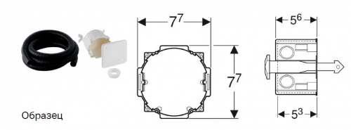 Монтажный комплект с коробкой скрытого монтажа, для модуля DuoFresh, Geberit