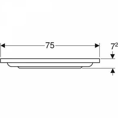 Прямоугольный душевой поддон Geberit Renova: L=75см, B=90см