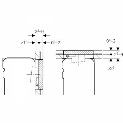 Защитная крышка Geberit Omega, заподлицо: Под заполнение материалом Заказчика