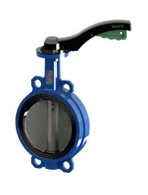 Дисковый поворотный затвор Tecfly VPG4448-02EP DN50 PN16, межфланц, с ручкой, корпус и диск-чугун, манжента EPDM, Tecofi