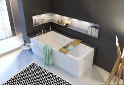 SPLIT асимметричная ванна 150 x 80 см, левая, 
центральный слив