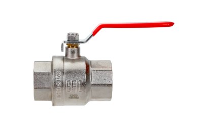 Шаровой полнопроходной кран BVR-R DN40 PN40, Т= 120 °С, внутренняя резьба, рукоятка, корпус-латунь, Ридан