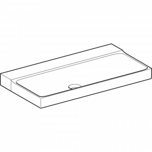 Раковина Xeno²: 90x48см, Отверстие под смеситель=Без, Перелив=Без, Белый / Специальное керамическое покрытие KeraTect, Geberit