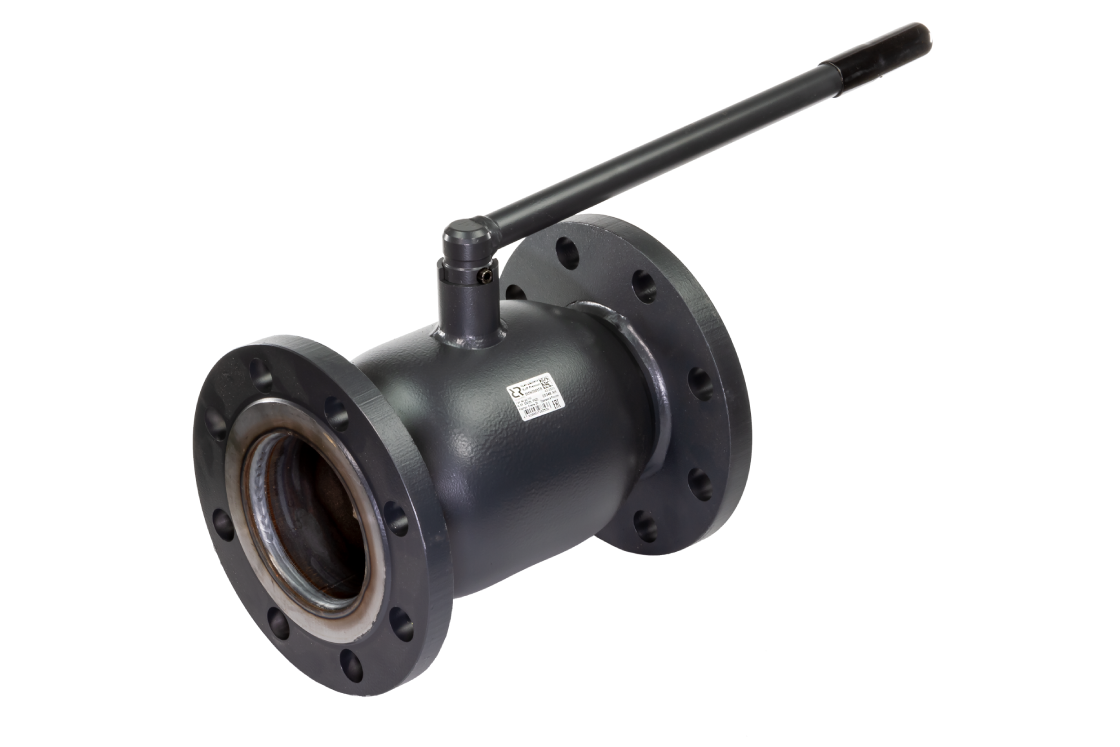 Шаровой кран RJIP Premium FF DN 200 PN 25 Т= 180 °С, фланцевый, стандартный проход, с рукояткой, корпус-углеродистая сталь, Ридан